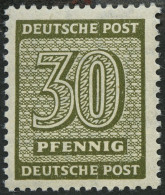 WEST-SACHSEN 135Xa , 1945, 30 Pf. Bräunlicholiv, Wz. 1X, Pracht, Gepr. Dr. Jasch, Mi. 200.- - Other & Unclassified