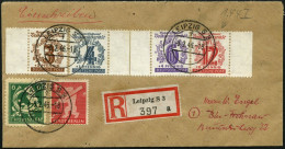 WEST-SACHSEN 144I BRIEF, 1946, 12 Pf. Volkssolidarität Mit Abart Volksnor Statt Volksnot, Mit Zusatzfrankatur Auf Einsch - Other & Unclassified