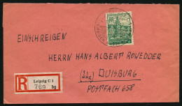 WEST-SACHSEN 165AXa BRIEF, 1946, 84 Pf. Schwärzlichsmaragdgrün, Gezähnt, Wz. 1X, Einzelfrankatur Auf Einschreibbrief, Pr - Otros & Sin Clasificación