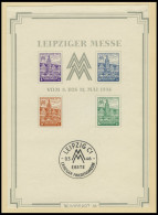 WEST-SACHSEN Bl. 5SX , 1946, Großblock Leipziger Messe, Wz. 1X, Type I, Mit Schutzhülle, Pracht, Mi. (500.-) - Sonstige & Ohne Zuordnung