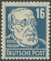 ALLGEMEINE-AUSGABEN 218ay , 1948, 16 Pf. Preußischblau Virchow, Senkrechte Borkengummierung, Postfrisch, Pacht, Mi. 100. - Otros & Sin Clasificación