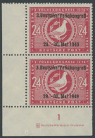 ALLGEMEINE-AUSGABEN 233IDZ , 1949, 24 Pf. Volkskongress, Aufdruck-Type I, Mit Druckereizeichen, Postfrisch, Pracht, Mi.  - Other & Unclassified