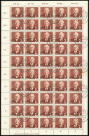 DDR 623 O, 1957, 2 DM Pieck, Wz. 3X, Im Bogen (50) Mit Druckvermerk, Bogenabstempelung, Pracht - Used Stamps