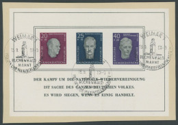 DDR Bl. 15 O, 1958, Block Buchenwald, Ersttags-Sonderstempel, Pracht, Mi. 130.- - Otros & Sin Clasificación