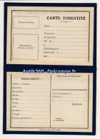 Ancienne Carte D'identité Vierge Couverture Percaline Bleue - Historical Documents