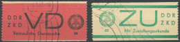 DIENSTMARKEN D VD 1A,E1 O, 1965, 20 Pf. Bräunlichrot/schwarz, Gezähnt 91/2 Und 65 Pf. Zustellungsurkunde, Feinst/Pracht, - Andere & Zonder Classificatie