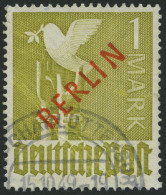 BERLIN 33 O, 1949, 1 M. Rotaufdruck, Feinst (Knitterspuren), Gepr. D. Schlegel, Mi. 550.- - Gebruikt