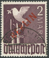 BERLIN 34 O, 1949, 2 M. Rotaufdruck, üblich Gezähnt, Pracht, Gepr. D. Schlegel, Mi. 280.- - Altri & Non Classificati