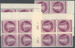 BERLIN 79 VB , 1951, 40 Pf. Glocke Links, Alle 4 Bogenecken In Eckrandviererblocks, Postfrisch, Pracht - Autres & Non Classés