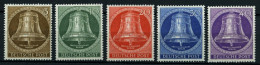 BERLIN 101-05 , 1953, Glocke Mitte, Prachtsatz, Mi. 80.- - Unused Stamps