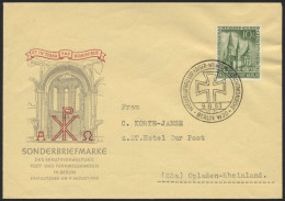 BERLIN 107 BRIEF, 1953, 10 Pf. Gedächtniskirche Auf Amtlichem FDC, Pracht, Mi. 160.- - Lettres & Documents