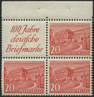 ZUSAMMENDRUCKE S 4 , 1949, Bauten R1a + 20, Pracht, Mi. 90.- - Se-Tenant