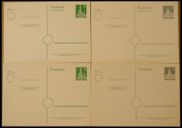 GANZSACHEN P 31-34 BRIEF, 1956, Bauten, 4 Ungebrauchte Karten, Pracht, Mi. 240.- - Andere & Zonder Classificatie