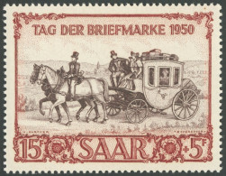 SAARLAND 291 , 1950, 15 Fr. IBASA, Postfrisch, Pracht, Mi. 100.- - Otros & Sin Clasificación