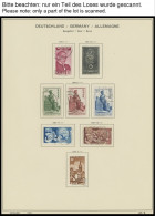 SAMMLUNGEN, LOTS O, , 1947-56, Meist Gestempelte Sammlung Saarland Mit Diversen Mittleren Ausgaben, Fast Nur Prachterhal - Collezioni & Lotti