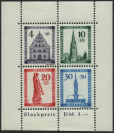 BADEN Bl. 1A , 1949, Block Freiburg, Gezähnt, Pracht, Mi. 75.- - Altri & Non Classificati