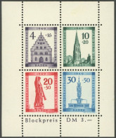 BADEN Bl. 1AI , 1949, Block Freiburg, Gezähnt, Mit Abart Sirene Neben Sockel Des Engels, Postfrisch, Pracht, Mi. 300.- - Sonstige & Ohne Zuordnung