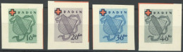 BADEN 42-45B , 1949, Rotes Kreuz, Ungezähnt, Prachtsatz, Mi. 80.- - Altri & Non Classificati