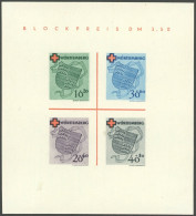 WÜRTTEMBERG Bl. 1I/V , 1949, Block Rotes Kreuz, Type IV: Roter Doppelpunkt Unter R In Blockpreis, Pracht, Mi. 160.- - Altri & Non Classificati