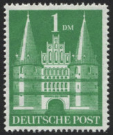 AMERIK. U. BRITISCHE ZONE 97IIeg , 1948, 1 DM Eng Gezähnt, Herstellungsbedingte Gummibüge, Pracht, Mi. 160.- - Altri & Non Classificati