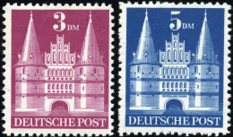 AMERIK. U. BRITISCHE ZONE 99/100II , 1948, 3 Und 5 DM Hohe Treppe, Falzrest, 2 Prachtwerte, Mi. 220.- - Altri & Non Classificati