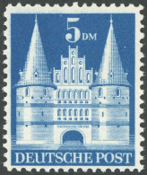 AMERIK. U. BRITISCHE ZONE 100IYD , 1948, 5 DM Flache Treppe, Type I, Gezähnt L 11:111/2, Postfrisch, Pracht, Mi. 80.- - Altri & Non Classificati