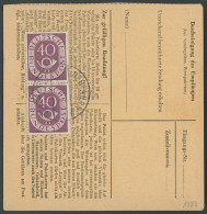 BUNDESREPUBLIK 133II BRIEF, 1951, 40 Pf. Posthorn Mit Abart Kurzer Schräger Strich In Markenfarbe Oben Im Rechten Marken - Brieven En Documenten