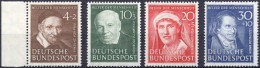 BUNDESREPUBLIK 143-46 , 1951, Helfer Der Menschheit, Prachtsatz, Mi. 140.- - Ungebraucht