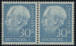 BUNDESREPUBLIK 187 Paar , 1954, 30 Pf. Heuss Im Waagerechten Paar, Postfrisch, Pracht, Mi. 100.- - Unused Stamps