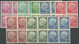 BUNDESREPUBLIK 179-260y VB , 1960, Heuss Lumogen In Viererblocks, Postfrisch, Pracht, Mi. 338.- - Autres & Non Classés