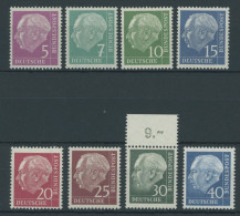 BUNDESREPUBLIK 179-260y , 1960, Heuss Lumogen (8 Werte), Postfrischer Prachtsatz, Mi. 65.- - Ungebraucht