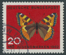 BUNDESREPUBLIK 378Z O, 1962, 20 Pf. Schmetterlinge, Ohne Wz., Pracht, R!, Gepr. Salomon, Mi. 1300.- - Gebruikt