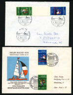 ZUSAMMENDRUCKE SZ 2a,b BRIEF, 1972, Olympische Spiele 70 + Z + 30, Beide Zwischensteggrößen, Mit Sonderstempel, 2 Pracht - Se-Tenant