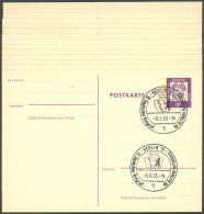 GANZSACHEN P 73 BRIEF, 1962, 8 Pf. Gutenberg, In Grotesk-Schrift, 14 Postkarten Leer Gestempelt Mit Verschiedenen Berlin - Other & Unclassified