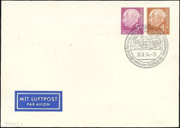 GANZSACHEN PP 12/1 BRIEF, 1954, Privatpostkarte 5 + 4 Pf. Heuß I, Sonderstempel, Pracht - Other & Unclassified