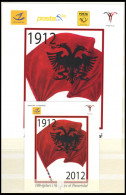 ALBANIEN 3411-14 , 2012, Unabhängigkeit Im Markenheftchen, Dazu Sonderheft Mit Albanien Nr. 3412, Kosovo Nr. 237 Und Mak - Albania