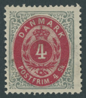 DÄNEMARK 17IA , 1871, 3 S. Grau/lila, Falzrest, Pracht, Mi. 70.- - Andere & Zonder Classificatie