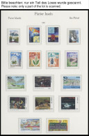 FÄRÖER , Komplette Postfrische Sammlung Färöer Von 1975-96 (ohne Block 8), Dazu Markenheftchen Fast Komplett, Jahresheft - Islas Faeroes