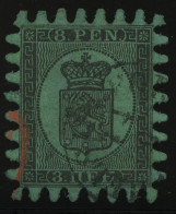 FINNLAND 6Cx O, 1867, 8 P. Schwarz Auf Grün, Praktisch Alle Zungen, Pracht - Other & Unclassified