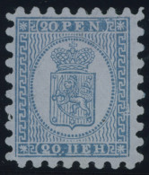 FINNLAND 8Ay , 1873, 20 P. Blau, Alle Zungen!, Herstellungsbedingte Papierfalte, Ohne Gummi, Pracht - Other & Unclassified