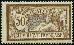 FRANKREICH 97x , 1900, 50 C. Braun/hellblau, Weißes Papier, Falzrest, Pracht, Mi. 80.- - Altri & Non Classificati