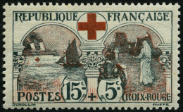 FRANKREICH 136 , 1918, 15 C. Rotes Kreuz, Falzrest, Pracht, Mi. 150.- - Otros & Sin Clasificación