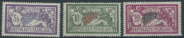 FRANKREICH 181-83 , 1925, Allegorie, 20 Fr. Herstellungsbedingte Leichte Gummiknitter, Postfrischer Prachtsatz, Mi. 700. - Otros & Sin Clasificación