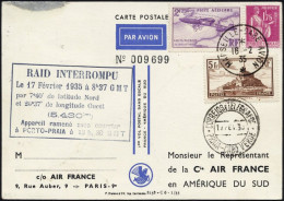 FRANKREICH 240,283,294 BRIEF, 16.12.35, Erstflug Air France MARSEILLE-PORTO PRAIA, Mit Unterbrechungsstempel 17.2.35 7º  - Other & Unclassified