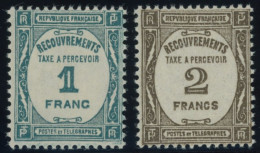 PORTOMARKEN P 65/6 , 1931, 1 Fr. Blaugrün Und 2 Fr. Sepia, Postfrisch, 2 Prachtwerte, Mi. 305.- - Altri & Non Classificati