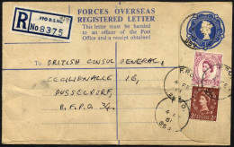 BRITISCHE MILITÄRPOST U.a. 321 BRIEF, 1961, 2 P. Hellbraun Mit K1 F.P.O./978 Und Zusatzfrankatur Auf Militärpost-Einschr - Used Stamps