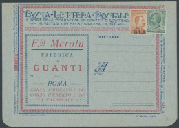 ITALIEN B 129IIa BRIEF, 1922, 20 C. Braunorange, Type II, Mit Blauem Aufdruck B.L.P. Und 5 C. Beifrankatur Auf Ungebrauc - Non Classificati