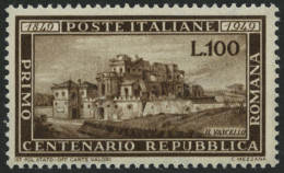 ITALIEN 773 , 1949, 100 L. Republica Romana, Pracht, Mi. 300.- - 1946-60: Nuovi