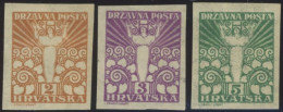 JUGOSLAWIEN 88-90U , 1919, 2 - 5 Fil. Friedensengel, Ungezähnt, Postfrisch, 3 Prachtwerte, Mi. Für 150.- - Otros & Sin Clasificación