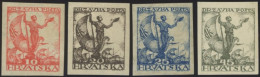 JUGOSLAWIEN 91-94U , 1919, 10 - 45 Fil. Matrose, Ungezähnt, Postfrisch, 4 Prachtwerte, Mi. Für 200.- - Other & Unclassified